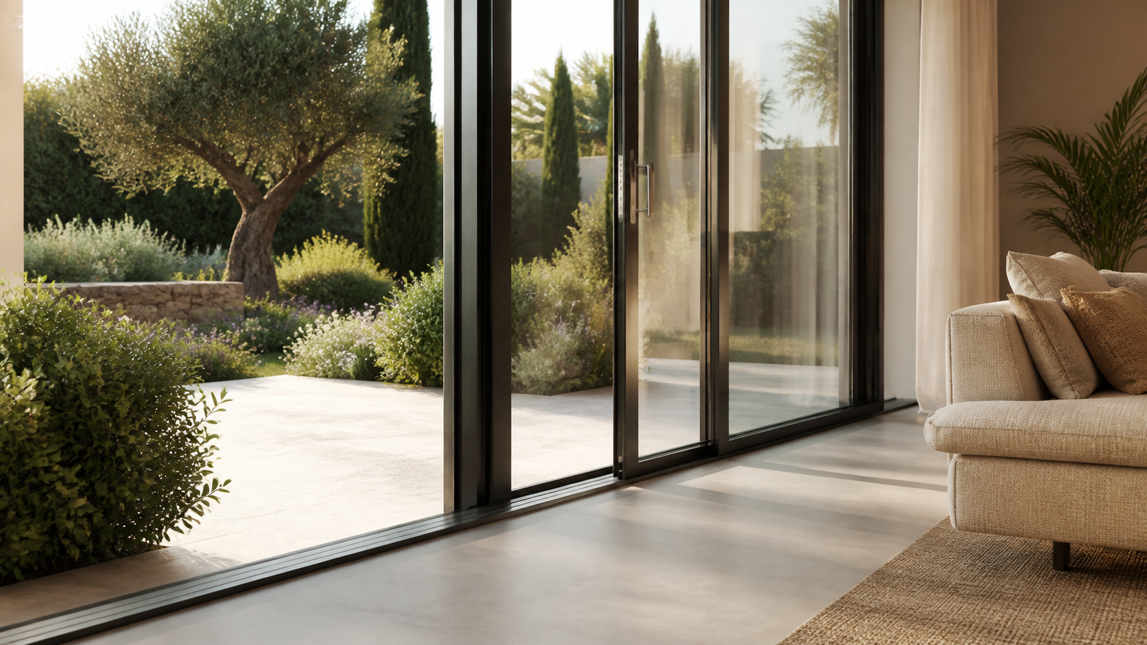 Sistema Smart-Slide en vivienda moderna
